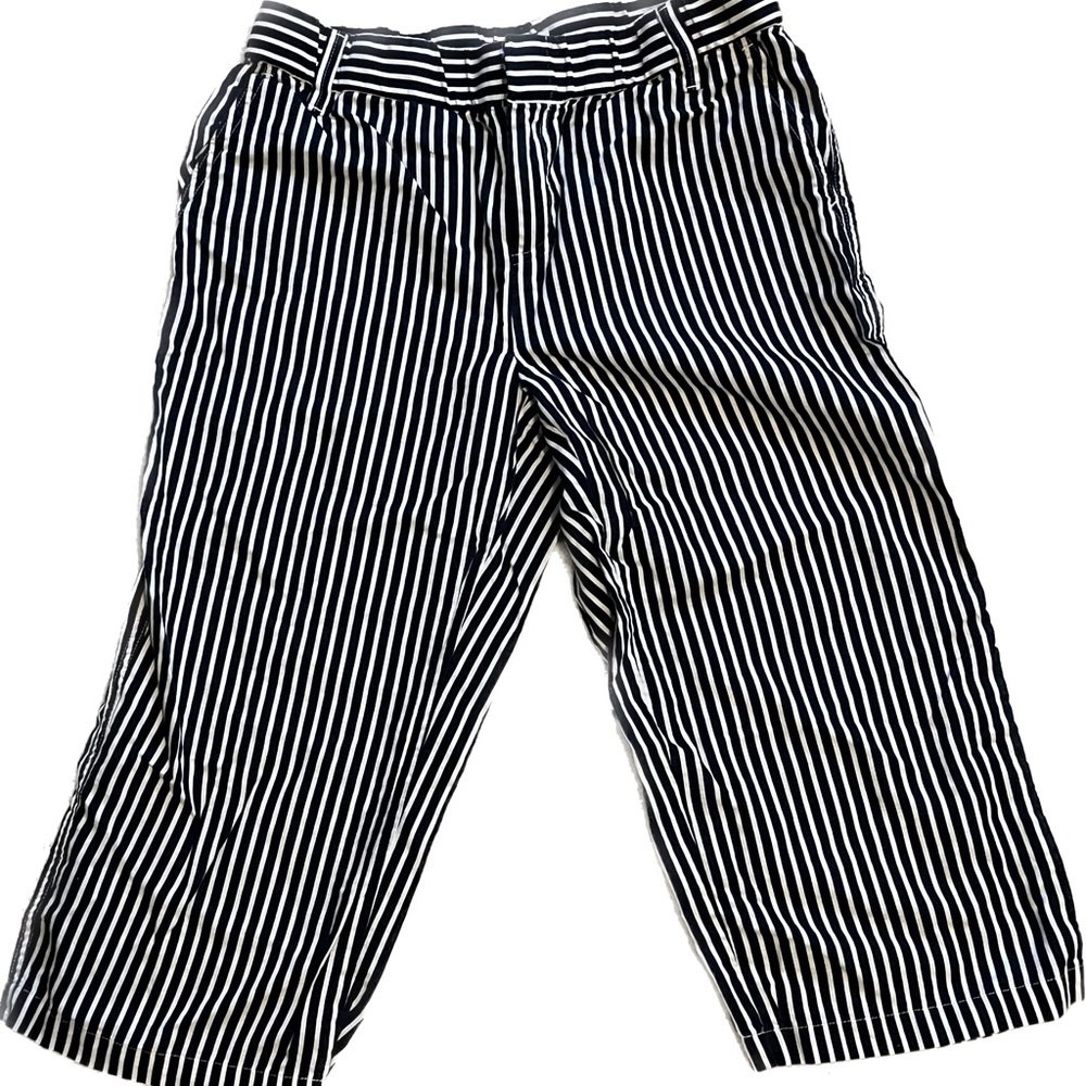 Like new Cropped navy striped pants Size PS.